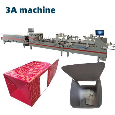 China Bottom Lock and Side Glue Semi Automatic Folder Gluer for High Speed Paper Folding for sale