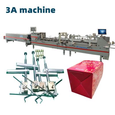 China 380V SHH 800AG-2 Automatic Bottom Lock Corrugated Box Pasting Machine Mini Folder Gluer Flexo Folder Gluer Machine for sale