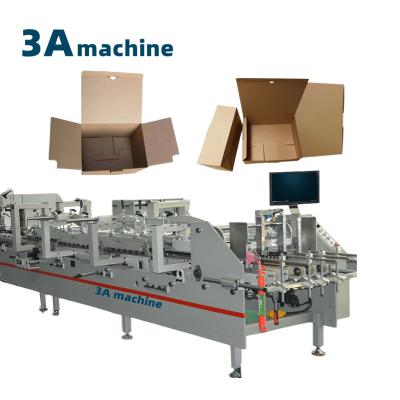 China Box expanded Mini Fast Food Box Thermoforming Machine Folding Box Gluer CQT 900YG-2 for sale