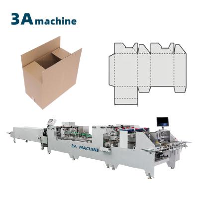 China Dual- Lock Bottom 1100*JGKW Corrugated Box Folder Gluer Machine for Case Packaging for sale