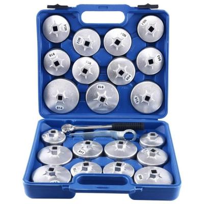 China Remove And Install Oil Filter Wholesale Other Vehicle Tools Aluminum Type Oil Filter Wrench Cap Cup 23pcs Set for sale