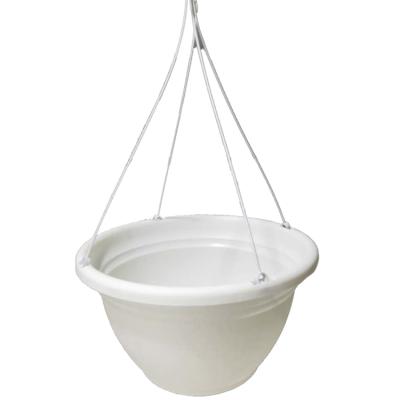 China Outdoor Indoor Planter Flowers Wholesale Modern Imitation Metal Baskets PP Plastic Indoor Outdoor Hanging Flower Pot Retro for sale