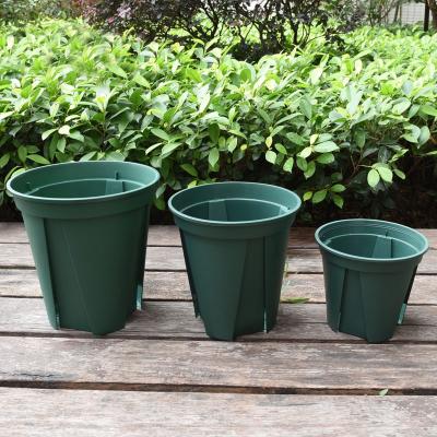 China Corrosion Resistance Quality PP Material Plastic Garden Planters Nursery Seedlings Flower Pots With Drain Hole And Tray for sale