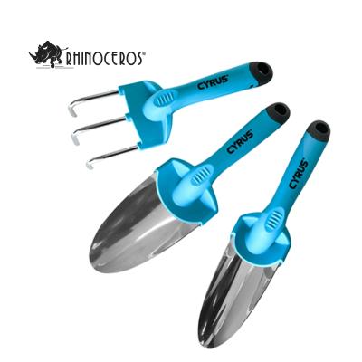 China Wholesale Fork Transplanter Mini Carbon Steel Blade Trowel Garden Tools Floral Garden Tool Kit 3 Pieces for sale