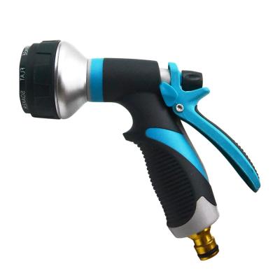 China Variable Flow Control 8 Function 50% Discount Adjustable High Pressure Spray Nozzle Hose Nozzle Garden Water Guns Rubber Pattern Variable for sale