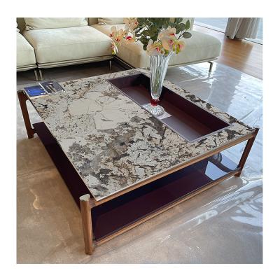 China Coffee table adjustable natural marble stone living room top table (the other) for sale