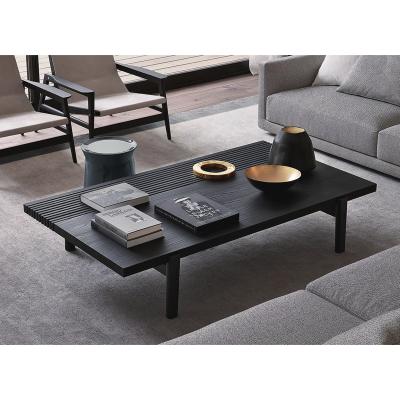 China Minimalist Rectangular Solid Wood Coffee Table (The Other) Of Furniture Adjustable Luxury High Quality Black Acacia Living Room for sale