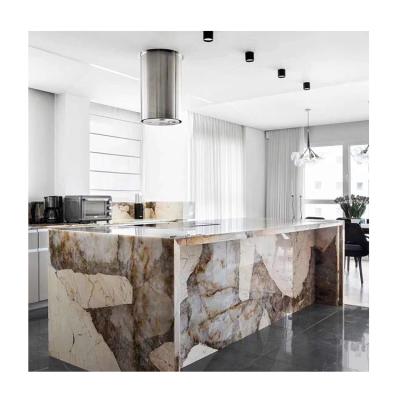 China Modern Professional Custom Natural Stone Marble Countertops Kitchen Island Tops Kitchen Countertops for sale