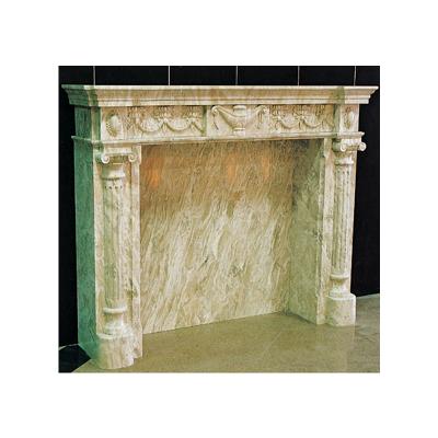 China Factory Price EUROPEAN Marble Fireplace Mantel Custom Design Carved Marble Fireplace for sale