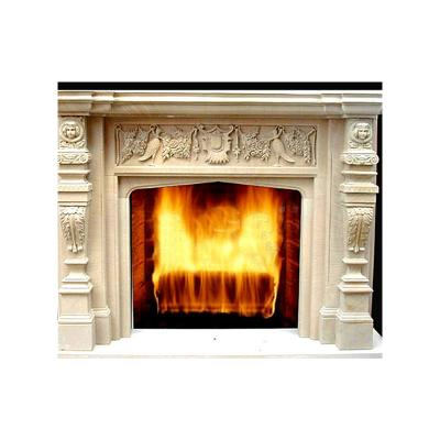 China European Professional Modern Marble Fireplace Mantel Design White Marble Fireplace Suitable For Villa for sale