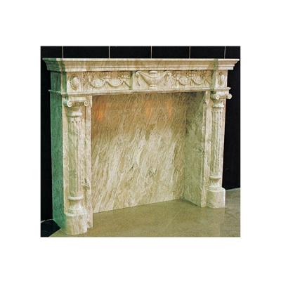 China EUROPEAN Customize European Marble Fireplace Design Decorative Natural Stone Marble Surround Style Fireplace for sale