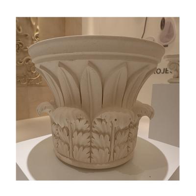 China Solid Stone Column Capital Carving Marble Roman Pillar Column Head Designs for sale