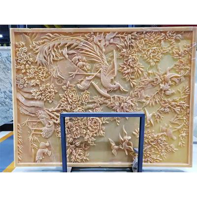 China Best Modern Natural Stone Hand Carved Stone Carving Marble Wall Relief For Decoration for sale