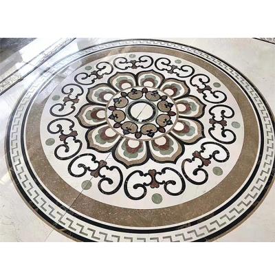 China Modern Customized Design Medallion Waterjet Natural Marble Stone Floor Tiles Waterjet Medallion for sale