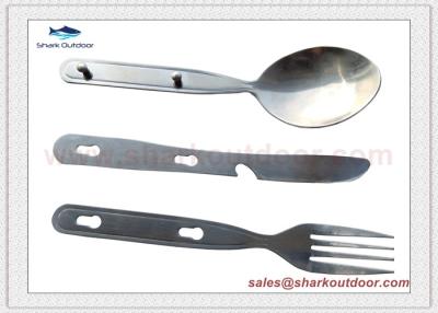 China Stainless steel camping cutlery set for sale