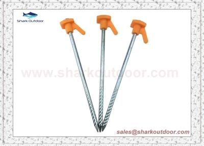 China Screw Threaded  Galvanized Steel Peg with Plastic Head 8 inches for sale