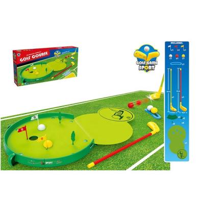 China Sports Toy Amazon Power Factory Hot Selling Light Child Integrated Golf Course Golf Scene Set Toy Sound And Golf For Children for sale