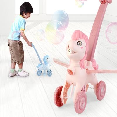 China Light Lawn Mower Bubble Machine For Kids Electric Bubble Machine Kids Light Up Toys Summer Toys For Kids Automatic Bubble Machine for sale