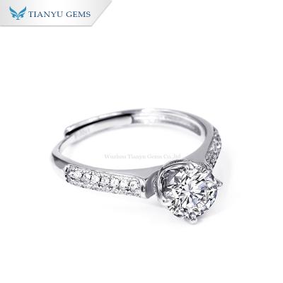 China High Quality Yadis Valentine Jewelry Moissanite Adjustable Silver Ring Gifts In Gold Plated for sale