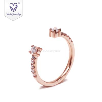 China CLASSIC Hot CVD Jewelry Custom Opening 14K 18k Gold HPHT Diamond Ring Diamond Jewelry Lab Created Diamond for sale