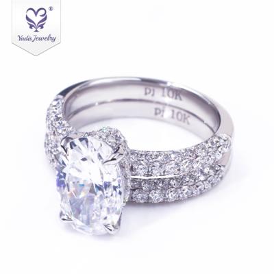 China FASHIONABLE Diamond Engagement Ring pt950 Gems Large Tianyu Oval Stone Diamond Ring Set For Wedding Women Jewelry for sale