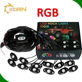 China Color Changing Boorin Manufacturer Mini Rock RGB Light Small LED Lights Accessories for Cars, Truck, SUV 12V for sale