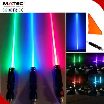 China Pairs 4ft 5ft 6ft 1.2m 1.5m Color Spiral LED Hunting Flag 1.8m Whip Lights Antenna With Color Housing And Flag Mount for sale