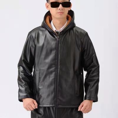 China Other Mens Clothing Winter Plush Leather Clothes Motorcycles Riding Waterproof Windproof PU for sale