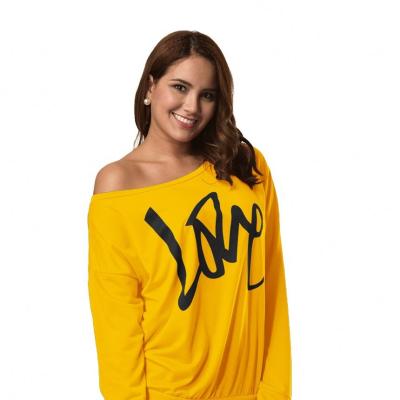 China Anti-wrinkle China Factory Wholesale Womens Long Sleeve Off Shoulder Sweatshirts for sale