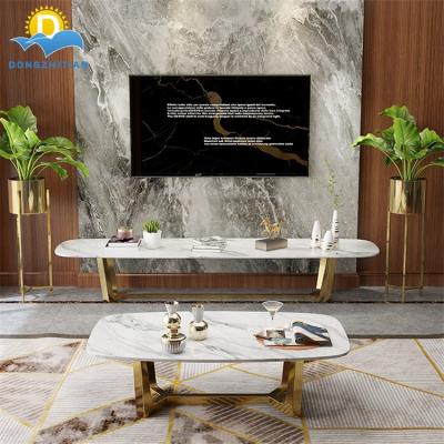 China (Other) Stainless Steel Adjustable Metal TV Stand Slate Marble TV Stands Living Room TV Set High Quality Bracket for sale