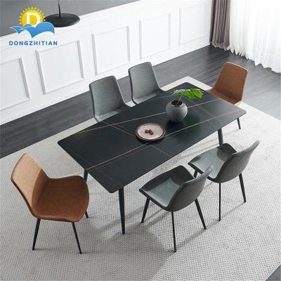 China Modern Simple Design Dining Tables (Others) Slate Board Dining Table Sets Hot Sale New Adjustable Dining Room Furniture for sale