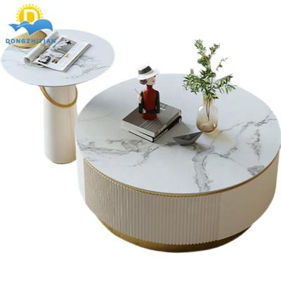 China Customized Modern Coffee Table Furniture Round Centerpiece Italian Design High Quality Glass Home Coffee Tables Modern Set for sale