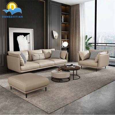 China Good Quality Comfortable And Durable Sofa Set Elegant Furniture Leather Sofa Sets High End Brand Living Room Sofa Set for sale