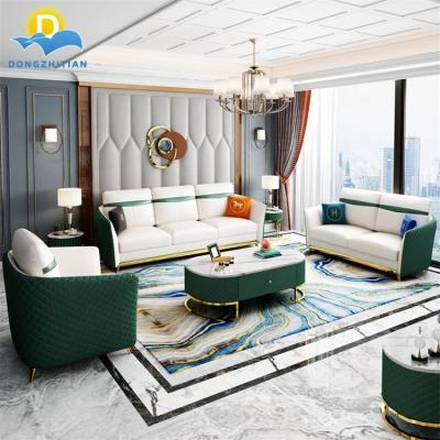 China Modern Leather Furniture Sofa Set Living Room Furniture Sofa Set Italian Luxury Design Hot Sale Comfortable And Durable for sale