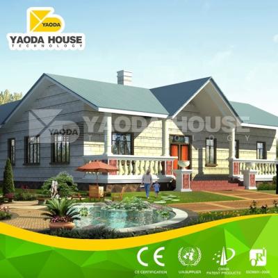 China Beautiful Design Chinese Prefab House Parking Villa Model for sale