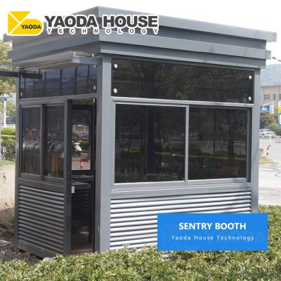 China Qatar Kiosk Sales Promotion Prefab Security Guard House Cabin Security Booth For Sale for sale