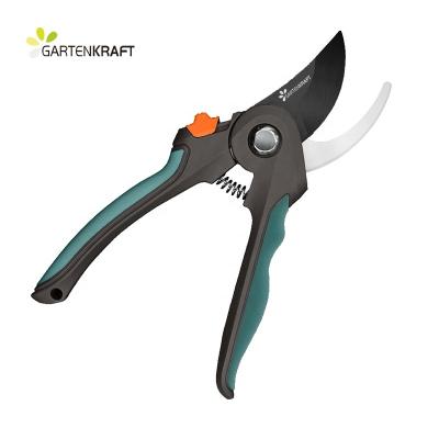 China GARTENKRAFT Acceptable GT002 Fully Hardened Stainless Steel Blade TPR+PP Handle Pruners Shears Scissors for sale