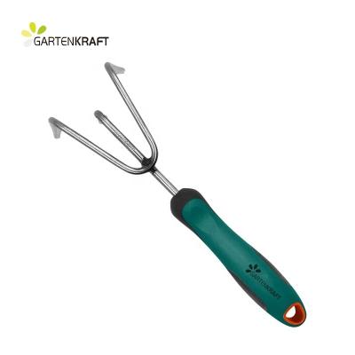 China GARTENKRAFT Hand Cultivator Handle Head TPR+PP Stainless Steel DIY Tools Garden Rake Strong And Durable GT005 for sale