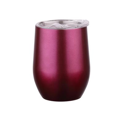 China Durable 304 Stainless Steel Luxury And Household Double Wall Acrylic Eggs Shaped Cup Mug Beer for sale