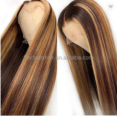 China Hot Selling Silky Straight Frontal Wigs Silky Straight Highlight Wigs Lace Frontal Wig Closure Wigs Hairline Wave Hair for sale