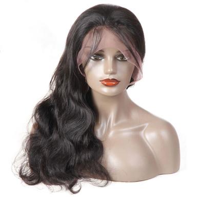 China Body Wave Cuticle Aligned Virgin Natural Hairline Raw Full Lace Wigs With Baby Hair , Cheap Lace Frontal Wig for sale