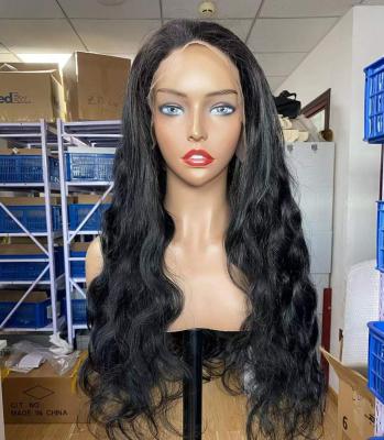 China Silky Straight Hair Wig Wholesale Brazilian Human Hair Lace Front Wig 250 Density Double Wave Hair Pulled Wig for sale