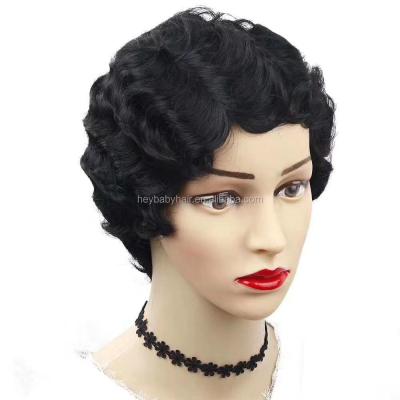 China Silky straight wave Heybaby pixel wave wig good quality hair cheap wig in wholesale price for sale