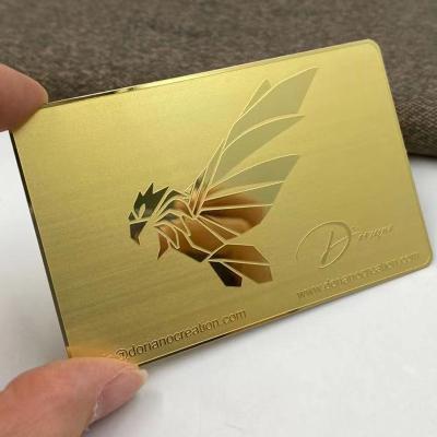 China China 24k Gold Business Card Metal Gold Plated Business Cards Gold Metal Card for sale