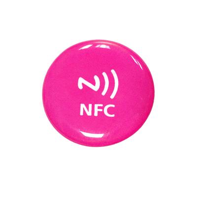 China Popular Waterproof/Waterproof NFC meida Tag Profile Social Share/Instagram NFC Epoxy Sticker Around NFC Buttons for sale