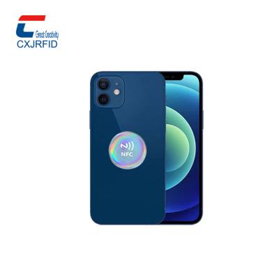 China Waterproof/Waterproof Custom Sharing NFC Social Passive Tap Small Media Accounts Phone Cover Epoxy Glossy Tags for sale