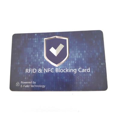 China Credit Card Jammer Signal Blocker RFID Shield E Field Rfid Blocking Card for sale