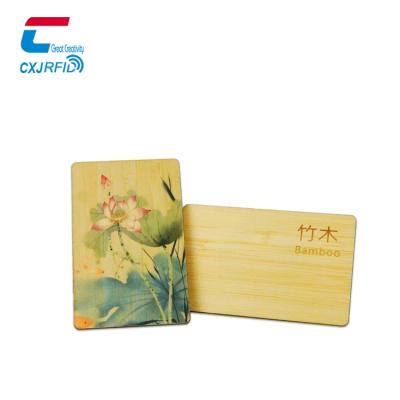 China Business 14443A 13.56Mhz MIFARE 1K S50 Nfc RFID Classic Wooden Bamboo Wooden Waterproof/Waterproof Card for sale