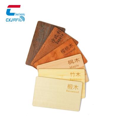 China Waterproof / Waterproof Anti Scan Wooden Credit - Card Size RFID Card For Protective Card for sale