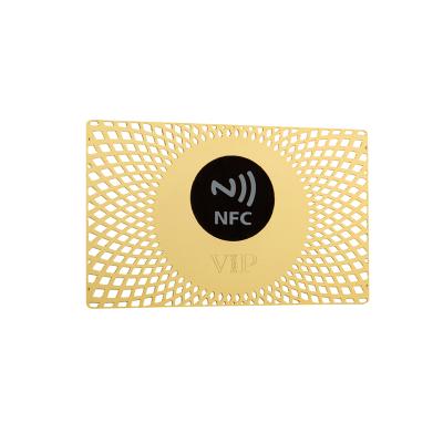 China China Personalized Laser Engraved Barcode Metal Cards With NFC for sale